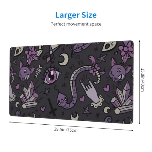 Tapis de souris extra large antidérapant et épais violet noir - 2