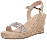 Anne Klein Womens Wella wedges-sandals, Silver Multi, 6.5