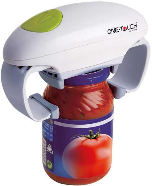 One Touch KC12 Ouvre-boîtes «mains libres» pour bocaux et contenants en verre Ouverture...