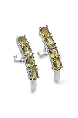 Preisvergleich Produktbild Silvancé - Damenschmuck Ohrringe - 925 Silber, rhodiniert - echter Edelstein: Citrin E454C