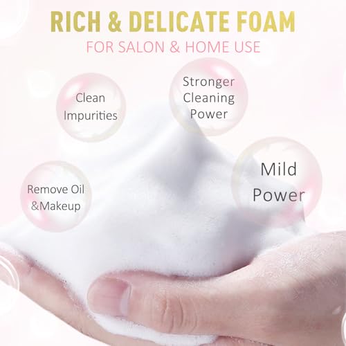 EMEDA Lash Shampoo Kit - 3.38 fl.oz / 100ml Gentle Foam Lash Cleanser, Oil-Free Cleaning for Wash Extension/Natural Eyelash Bath with Rinse Bottle Lash Brush