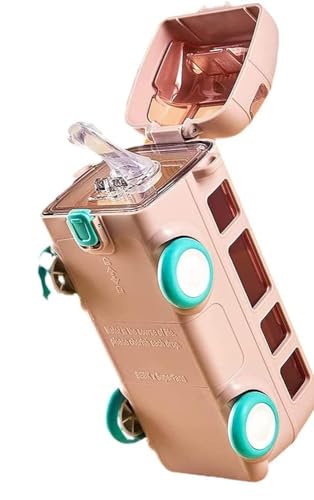 BIGXEN Water Bottle with Straw and Sticker Sport Plastic Portable...