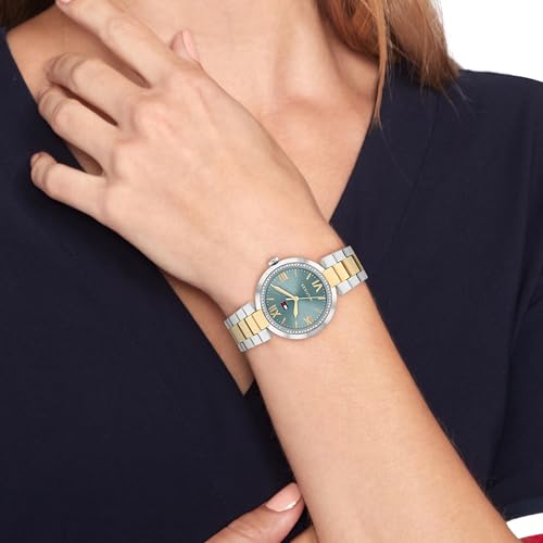 Image of Tommy Hilfiger Analog Blue Dial Stainless Steel Strap Watch for Women