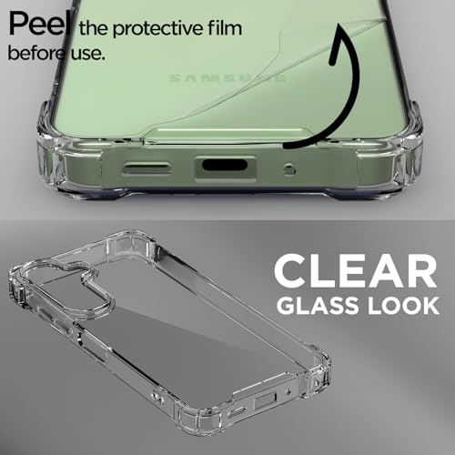 Image of Pikkme Back Cover for Samsung Galaxy M36 5G PC + TPU Clear Transparent Raised Edges Shockproof Protective Phone Bumper Case (Transparent)