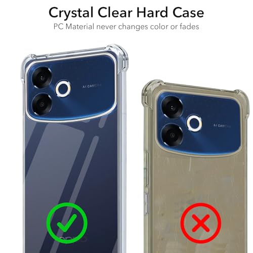 Image of Jkobi Shockproof Crystal-Clear Back Cover for Oppo F33 Pro 5G (Anti Yellow Case | Drop & Camera Protection | Hard Polycarbonate)