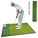 Golf Hitting Mat with Ball Tray 5x4ft - 6x4ft Dual-Turf Practice Mat for Indoor & Outdoor Use Golf Training Mat with Rubber Tee Holes, Suitable for Swing Driving & Chipping (6x4ft - 31mm)