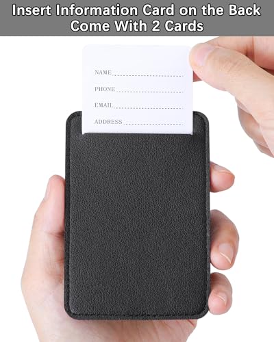 Teskyer Luggage Tags for Suitcases, TSA Approved with Privacy Protection Cover, Premium Faux Leather Bag Tags for Travel - 2 Pack, Black4