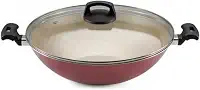 Panela Wok Paella Cereja 28cm 4,1l Antiaderente Teflon
