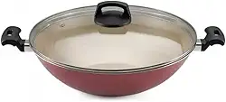 Panela Wok Paella Cereja 28cm 4,1l Antiaderente Teflon