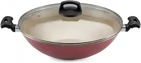 Panela Wok Paella Cereja 28cm 4,1l Antiaderente Teflon