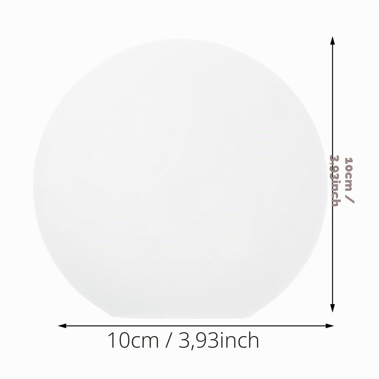 Cabilock Runder Mattierter Glasschirm Lampenschirm Kugel Ersatzschirm 10cm Pendelleuchte Weiß Milchig Mit 4cm Fassung Für Wohnzimmer Beleuchtung