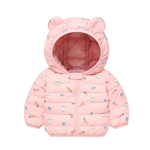 Chaqueta de invierno para niña de invierno, chaqueta acolchada para niñas, informal, corta de invierno, chaqueta de softshell forrada con capucha, chaqueta de ocio, chaqueta cómoda para exteriores