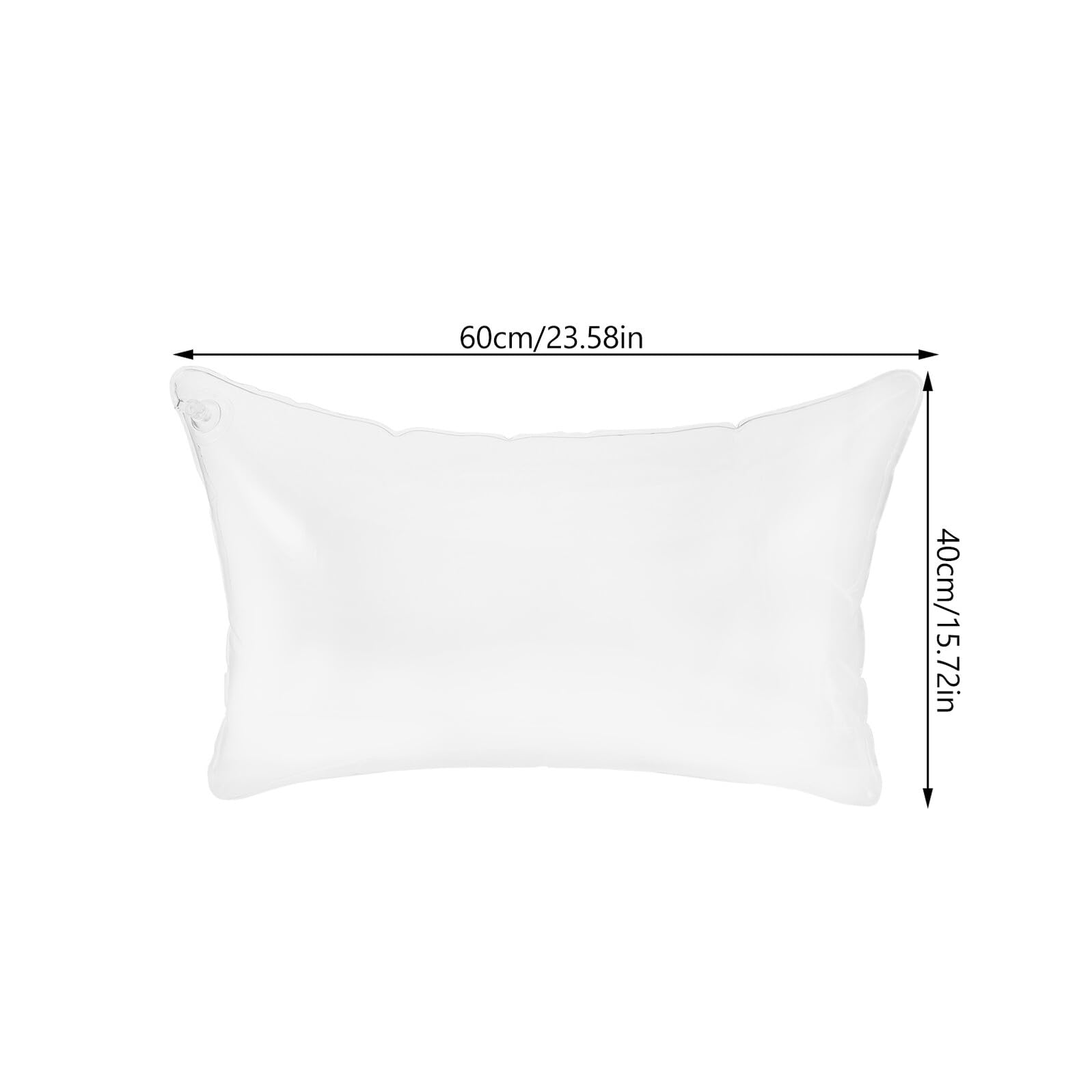 Almohada Inflable Portátil para Camping Cojín de Aire Transparente de PVC Diseño Ergonómico y Resistente para Uso Exteriores y Coche