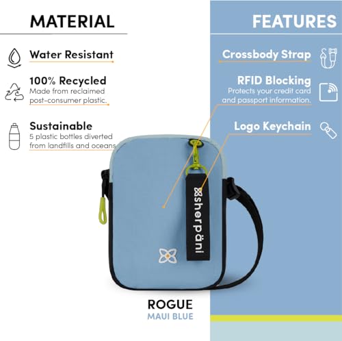 Image of Sherpani Rogue, Mini Crossbody Bag, Lightweight Shoulder Bag, Cross Body Purse, Crossbody Bags, Unisex Travel Gift