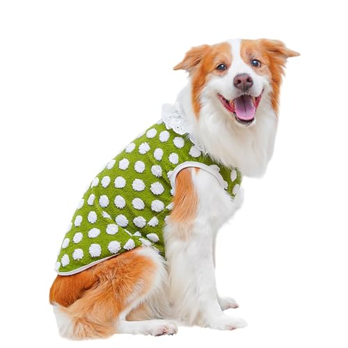 JPETTOかわいい フリース 犬服 冬服 犬の服 パーカー もこもこ ラブラドール 中型犬 大型犬 ペット服 変身服 防寒着 ドッグウェア tシャツ 保温 犬服 猫服 コスプレ チワワ服 子犬服 小型犬 お散歩 出かけ服 412 Bグリーン5XL