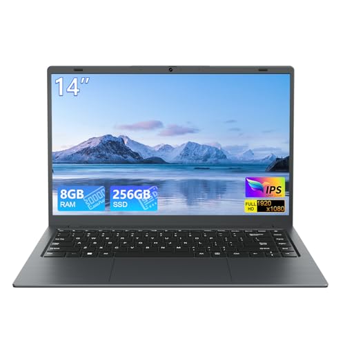 Image of 14 Inch Laptop Computer Business Laptop for Student Work, 8GB RAM 256GB SSD, FHD IPS Display, Pentium 6500Y (Up to 3.4GHz), Fast Charging, Type-C, Quad Speakers, HDMI, USB3.2, BT5, WiFi 5