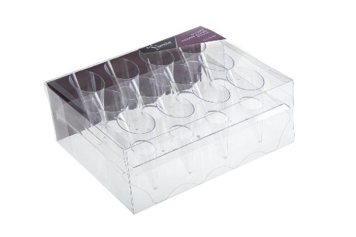 Plastic Angled Mousse Cones | Clear | Pack of 12