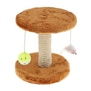 Tubayia Rundes Katzen-Kratzspielzeug mit Plüsch