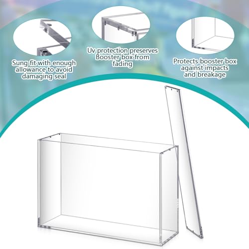 Image of Cinnvoice 2 Pcs Acrylic Magnetic Case Booster Box Protective Case Stackable 4mm Thick Magnetic Closure Gifts for Collectors, Cards Not Included (Compatible with Charizard X ex UPC)