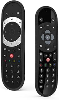 SKY Q Remote Control Cover Compatible with Sky Q Box,Sky Q Silver,Sky Q Mini EC101 EC060 EC055 EC050 and Non-Touch Remote Skin Holder Skin-Friendly Anti-Lost With Shockproof Protective Case(Black)