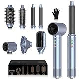 Haarstyler Hair Styler Set 7 in 1OKWRAP Hairstyler With 110000 U/Min Hochtouriger Motor Haartrockner Warmluftbürste 320 Millions lonic Rundbürstenföhn Mit lockenstab mit luft Glättbürste Licht Leise