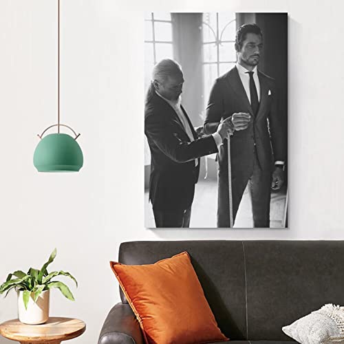 Bludug Black And White Poster Tailor Shop Poster Suit Clothing Store Cloakroom Poster Canvas Painting Posters And Prints Wall Art Pictures For Living Room Bedroom Decor 20X30Inch(50X75Cm) #TOP3