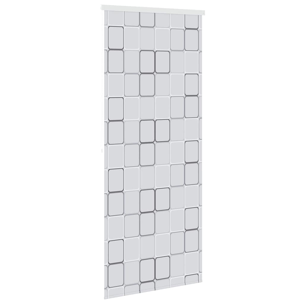 Store de douche 120 x 240 cm - Motif carré - Pour baignoire, douche dans la salle de bain - Rideau de douche