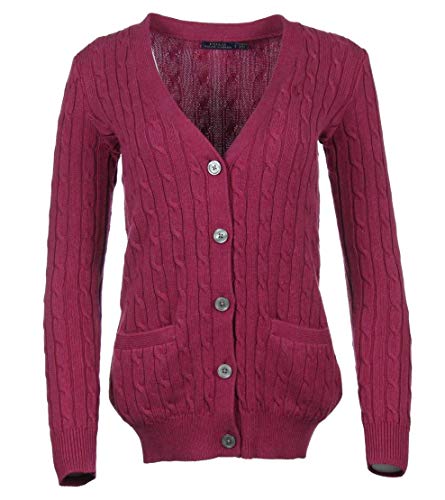 Preisvergleich Produktbild Ralph Lauren Damen Cardigan - Zopfmuster - Pink (S)