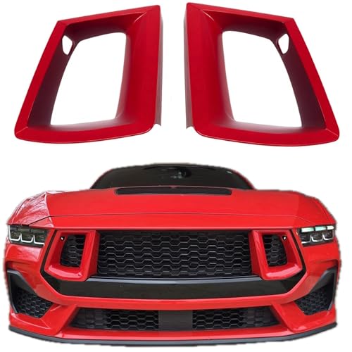 Image of 2024+ Mustang GT & GT Premium Front Grill Inserts (Gloss Red)