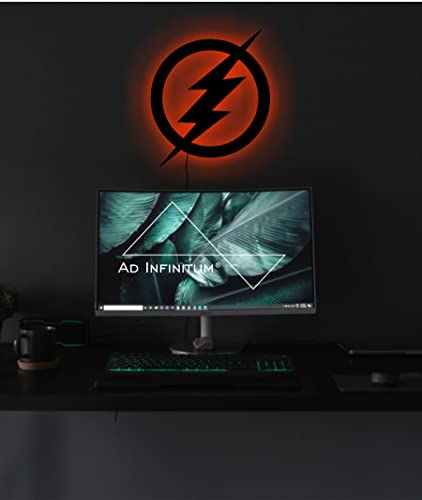 Image of AD INFINITUM LED Wall Lamp, Comic Lover, Bat Cave, Night Lamp, for Gift, Kids Room, Gaming Setup, Gaming Room, Man Cave (Flash Multicolor)