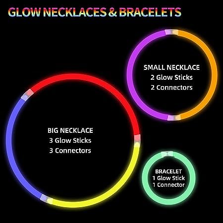 Bracelet Fluorescent Lumineux 30 Pièces Baton Lumineux Enfants Adultes Décoration Fêtes