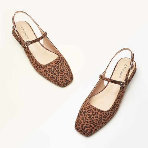 Image of C.Paravano Slingback Flats | Slingback Sandals for Women | Sandals Flats | Adjustable Ankle Strap Shoes