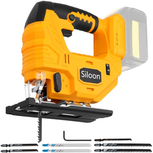 Image of Jig Saw for Dewalt 20v Battery,Cordless Jigsaw with 7 Speed Variable ​​Up to 3200RPM, LED Light, 45° Bevel Cuts,3 Orbital Settings for Straight/Curve/Bevel/Circle Cutting(Battery Not Included)