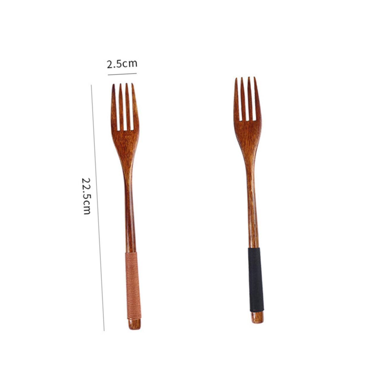 HOLIDYOYO Wooden Fork Set for Boys and Girls 6pcs Japanese Style Cutlery Children's Dinner Forks Spoons