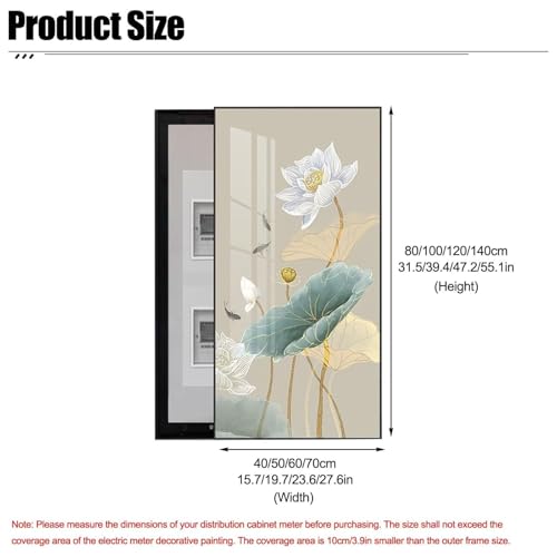 Artistic Electric Panel Cover, Decorative Fuse Box Hideaway, Breaker Box Wall Art for Living Room & Home Office (Style B, 19.7" x 39.4") - Stylish & Functional
