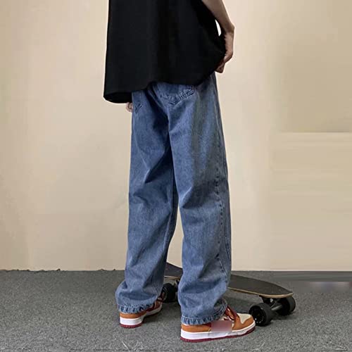 Men's Vintage Loose Patchwork Jeans Hip Hop Baggy Skateboard Denim Pants Straight Retro Streetwear Jean Trousers2