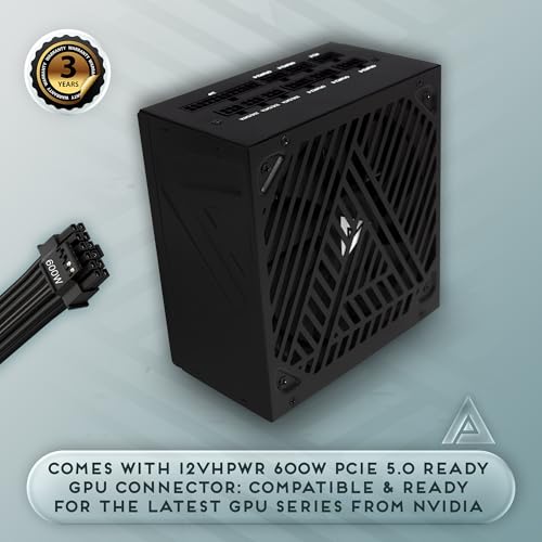 Image of Apevia ATX-SL850W Soul 850W Fully Modular Power Supply ATX 3.0 & 3.1 Compatible, PCIe 5.1 12V-2x6 Connector ATX Active PFC, DC to DC Converter Design, 140mm Silent Fan, RoHS Compliance | Fully Modular PSU, ATX 3.1 PCIE5.1 Ready, 12VHPWR Cable Included, Active PFC, 140mm Auto Thermal Fan, Heavy Duty Protections