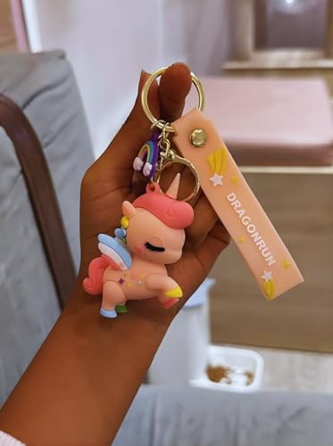 Image of Cute 3D Keychain | Keyring & Quirky Bag Charm | Hard Silicone, Unbreakable | Travel Essential | Kids Friendly | Strap & Bag Hook