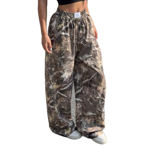 Amazon.com: Best Rose Leaf Camo Cargo Pants Baggy Wide Leg