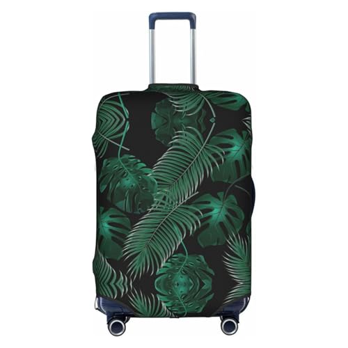 Banana Leaf Green Tsa Approved Luggage Cover For 18-32 Inch Suitcases Scratch-Resistant Stretch Luggage Cover