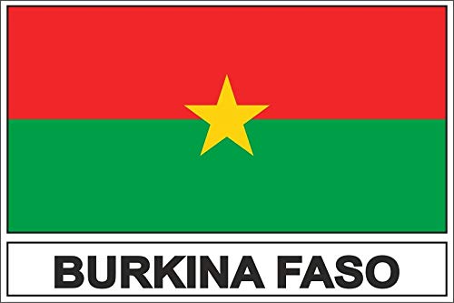 Akachafactory Autocollant Sticker Drapeau BF Burkina Faso