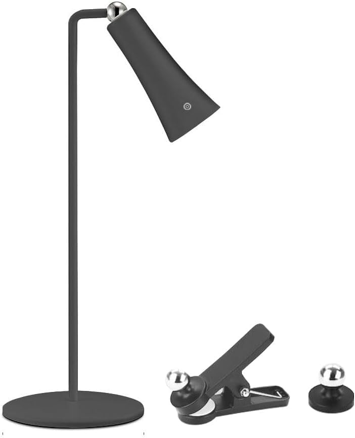 Shrevi LED Table lamp, Multi-Function Table lamp, 4-in-1 Magnetic Charging Eye Protection Office Lamp, Touch 3-Level Brightness, with USB Charging Bedside Lamp (Multicolour)-image-3