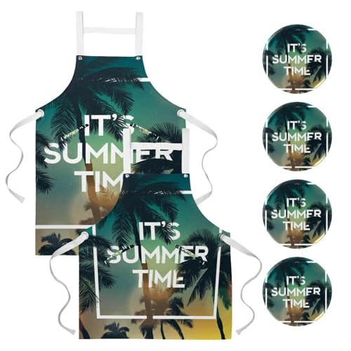 Tablier de serveuse pour bistrot bar et restaurant multicolore ajustable
