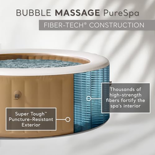 Image of INTEX PureSpa 6 Person Inflatable Hot Tub Bundle w /Energy-Efficient Cover