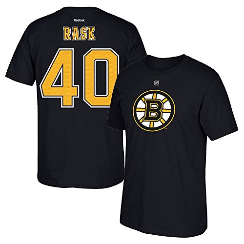 Boston Bruins Reebok NHL Tuukka Rask #40 Hd Player Name And Number T-Shirt