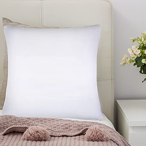 Set 2 Almohadas Cuadradas 71 cm de Poliéster Blanco miniatura 6