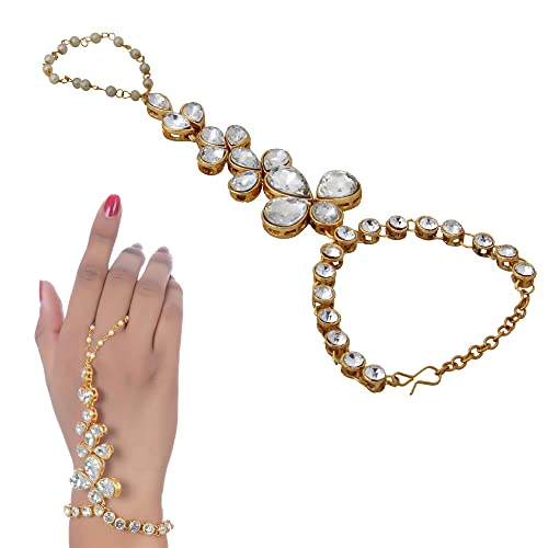 Buy Lucky Jewellery Elegant White Color Gold Plated Finger Ring