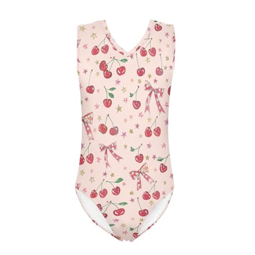Image of Swimsuits for Girls 3-14 Summer Kids Bathing Suits Gymnastics Leotards One Piece Swimwear