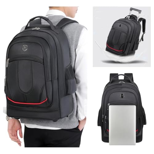 Mochila Com Rodinha Para Viagem Masculina Resistente Mala Carrinho De Bordo Notebook 15.6