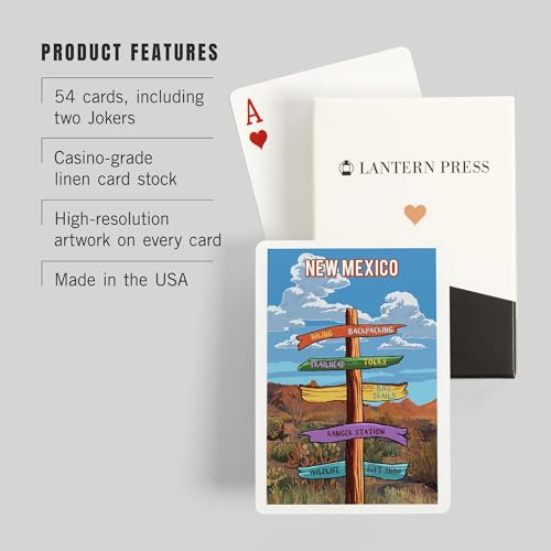 Lantern Press Naipes Póker New Mexico 52 Cartas miniatura 3